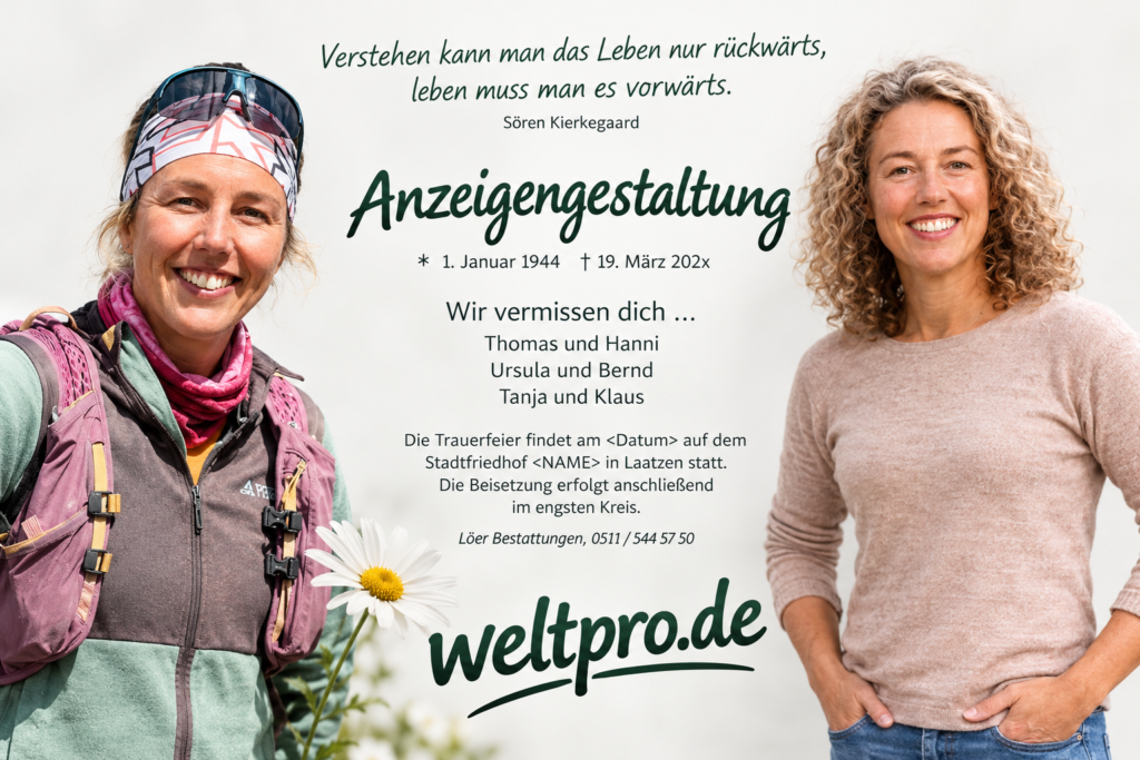 Traueranzeige schreiben